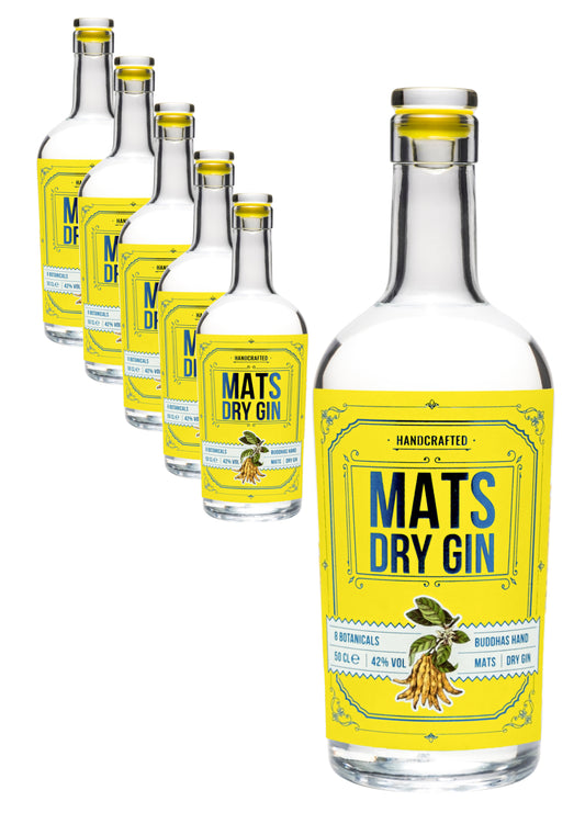 MATS Dry Gin 42% vol. 500ml 5 + 1 GRATIS Bundle